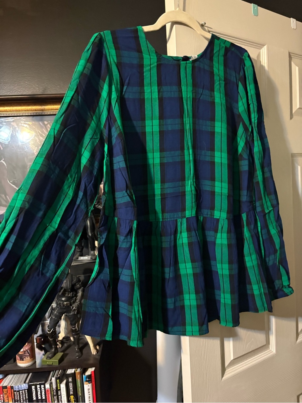 torrid Green & Blue Plaid Peplum Blouse